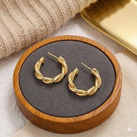 Twisted Elegant Sparkling Earrings for Women