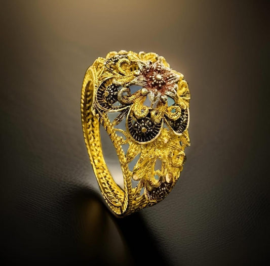Filigree Floral Statement Ring